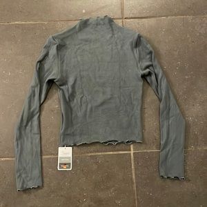 OGL move NWT rouched ruffle neck long sleeve